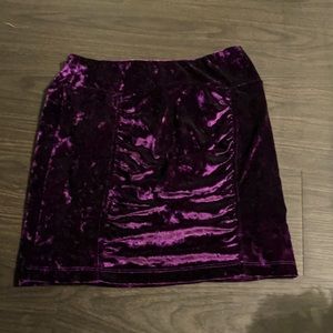 Deep Purple Velvet Pencil Skirt